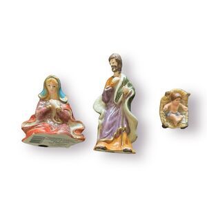 Coyne’s & Company 3 Piece Holy Family‎ Porcelain Nativity Set - 2003 Christmas